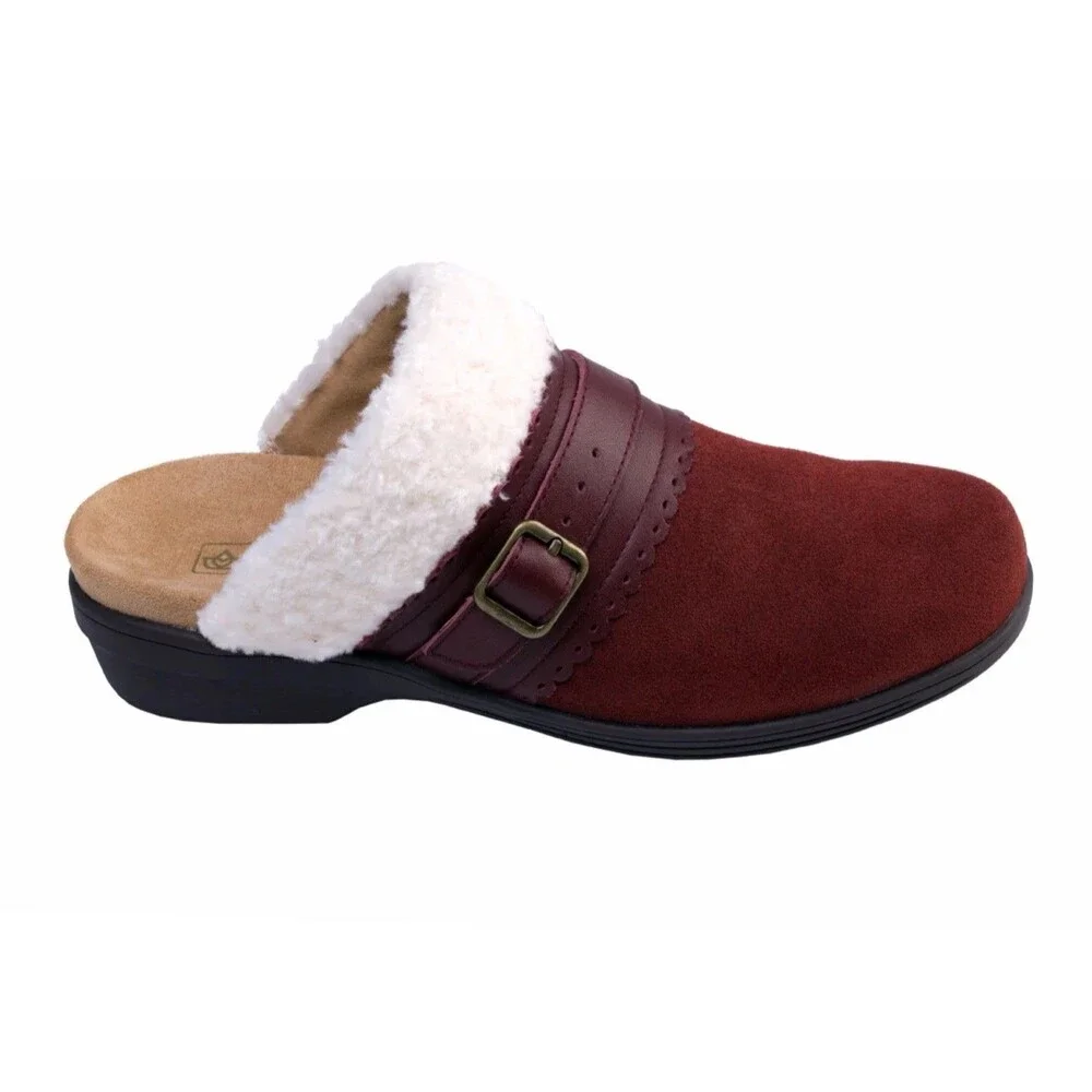 WACO Spenco Nottingham Clog Burgundy Slip-On Shoes Women’s Size 9.5 D NWB - Picture 3 of 16